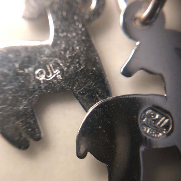 Two ram Aries vintage‎ sterling silver bracelet charm pendants - Picture 3 of 3